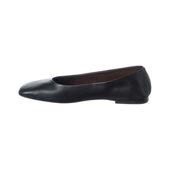 The Row Square Leather Ballet Flat, Black - Picture 2 of 5